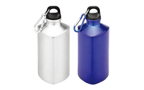 500ml Geometric Triangle Aluminum Water Bottle | Non-Roll Design