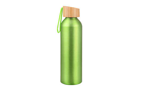 Aluminum Water Bottle with Natural Bamboo Lid | Eco-Friendly