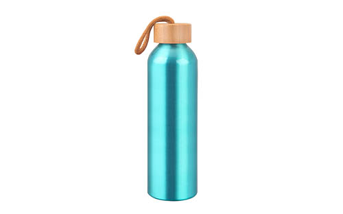 Aluminum Water Bottle with Natural Bamboo Lid | Eco-Friendly