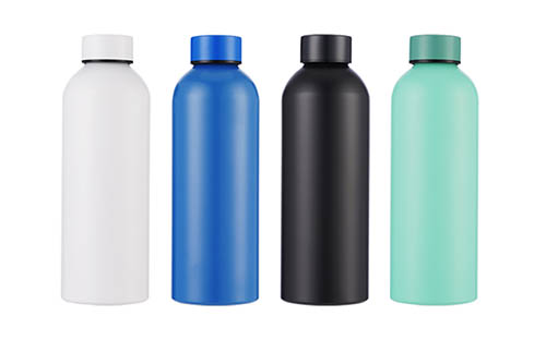 Flat Steel Lid Sports Aluminum Bottle