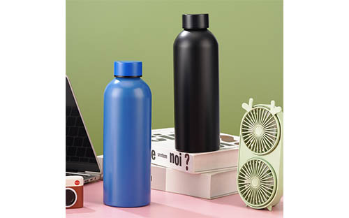 Flat Steel Lid Sports Aluminum Bottle