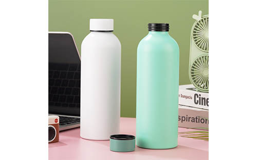Flat Steel Lid Sports Aluminum Bottle