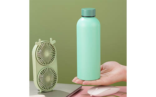 Flat Steel Lid Sports Aluminum Bottle